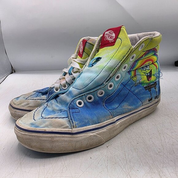 Vans Sk8-Hi x Spongebob Squarepants Womens Size 6.5 Blue Sneaker Shoes Walking - Picture 4 of 13